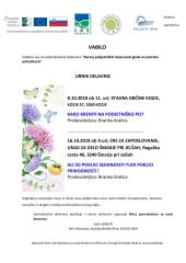 VABILO izobraževalne delavnice 8.10.IN 16.10.2018